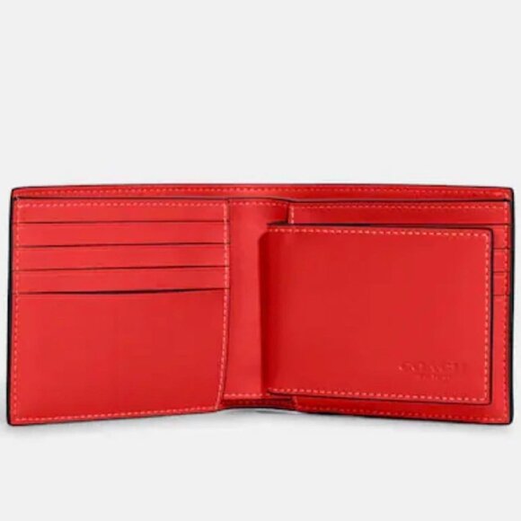 Coach mens wallet 3 in 1 wallet + card case boxed gift set in signature canvas - Picture 12 of 12